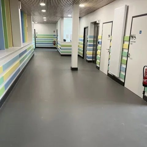 Travaux au collège Gisèle Halimi dans le 7eme arrondissement de Lyon.